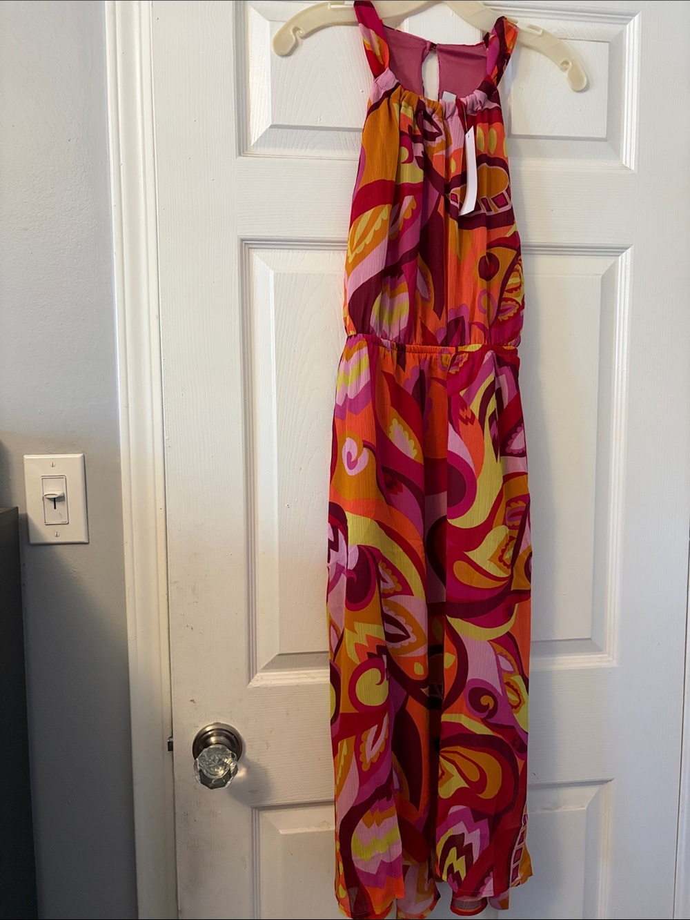Gilli Pink, Orange & Yellow Abstract Maxi Dress